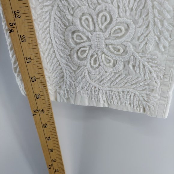 Ralph Lauren Collection embroidered white  Pants size 6 - Picture 6 of 11